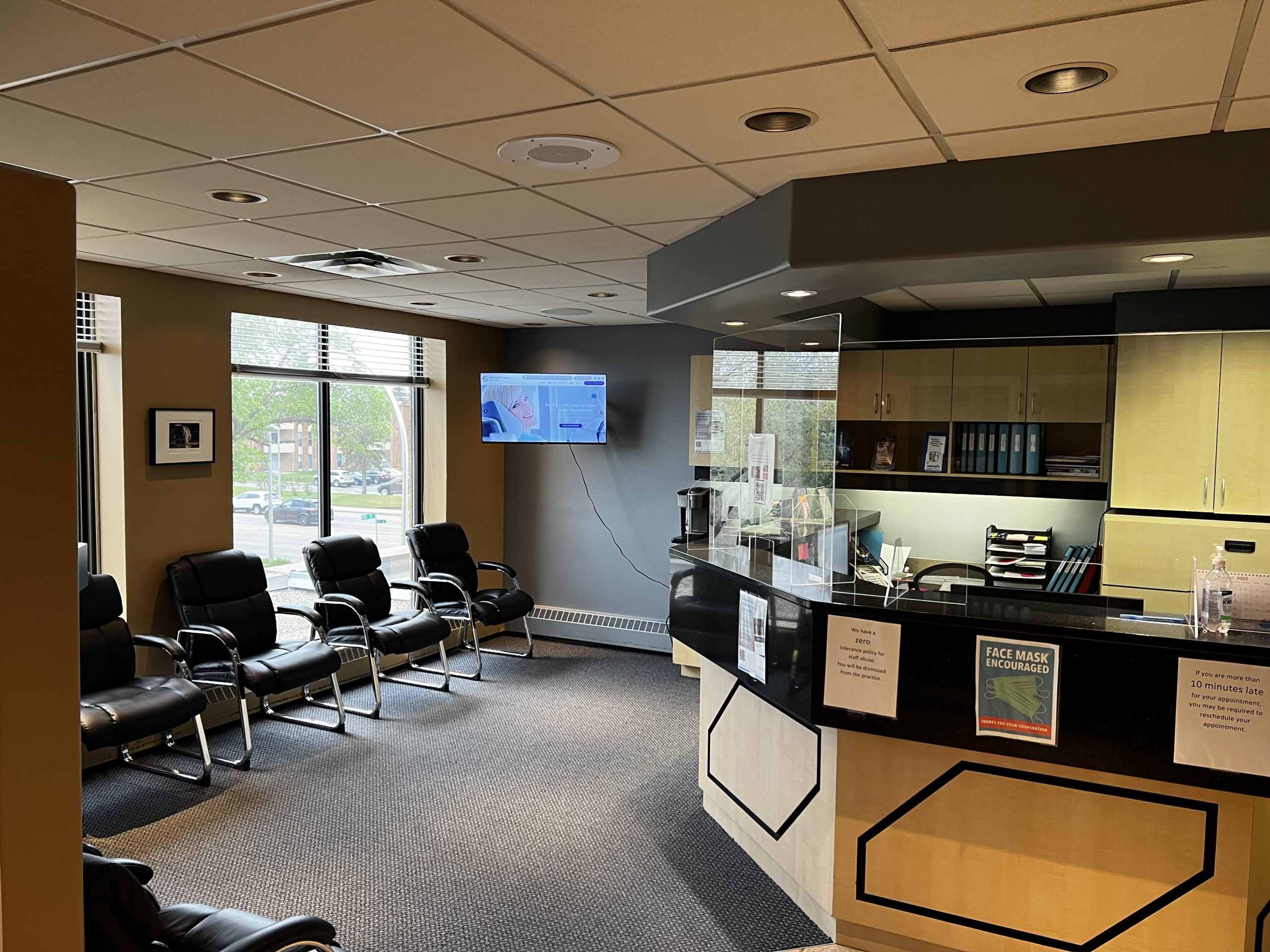 waiting area of westside family dental